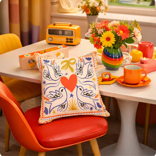 Housse de Coussin Dopamine Bloom