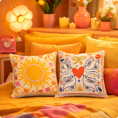 Housse de Coussin Dopamine Bloom