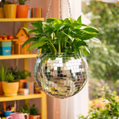 Pot Suspendu Disco Rétro