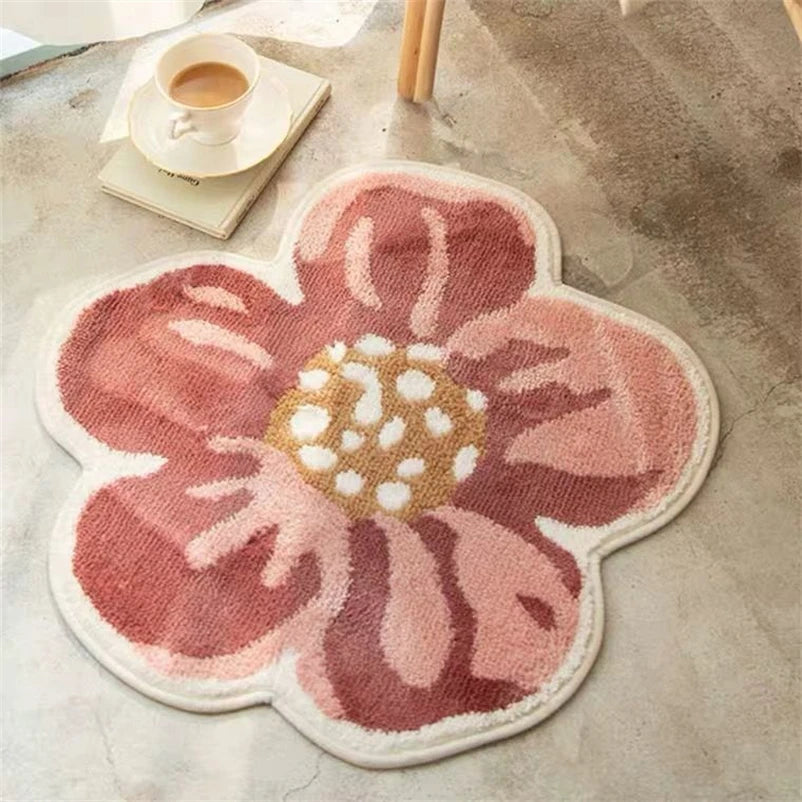 Tapis Fleur Smiley Antidérapant