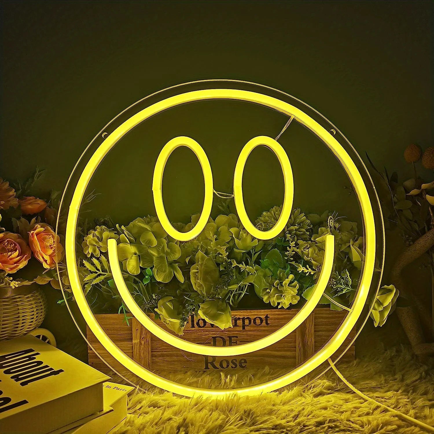 Néon Mural Smiley USB