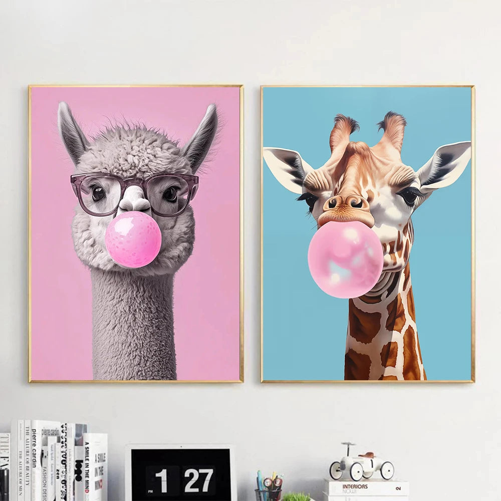Affiches Animaux Pop Bubblegum