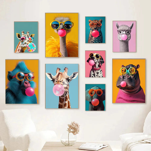 Affiches Animaux Pop Bubblegum