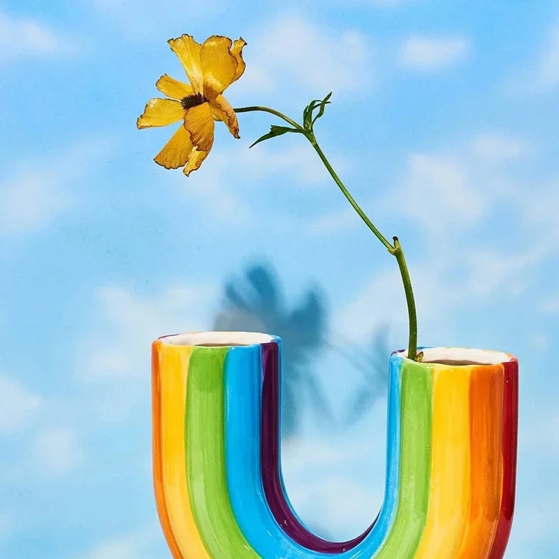 Vase Arc-En-Ciel en U